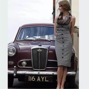 Anthropologie Floreat Doubly Adorned Plaid Strapless Dress‎